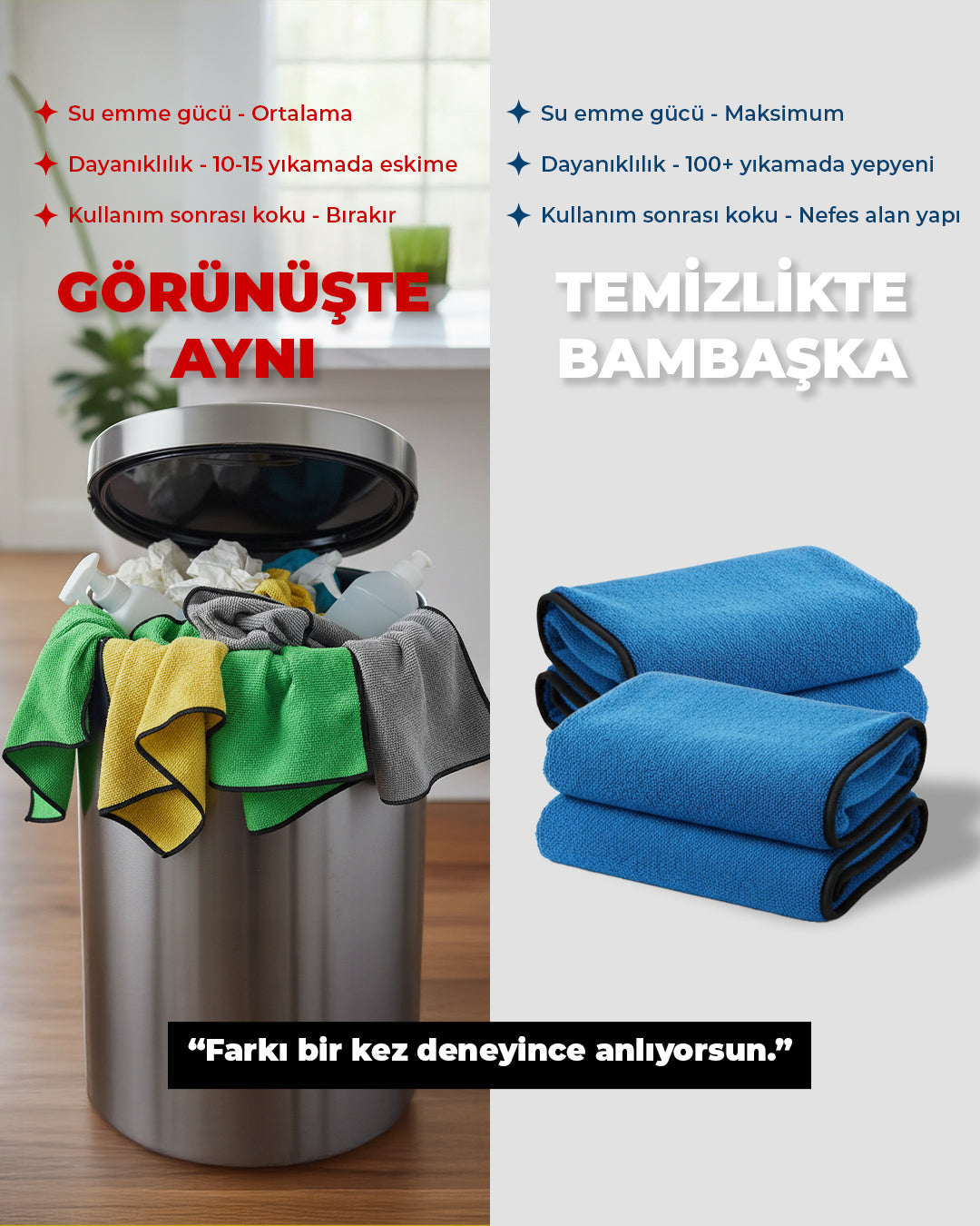 İz Bırakmayan Mikrofiber Bez